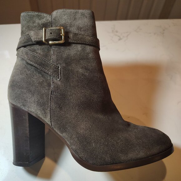 J. Crew - Dark Gray Suede Boot - Picture 1 of 5